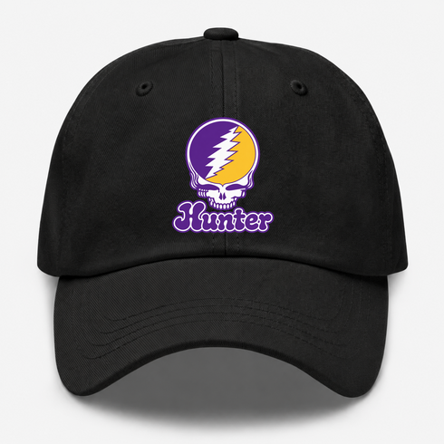 Hunter Stealie Premium Unisex Dad Hat — Design: Hunter College — Black