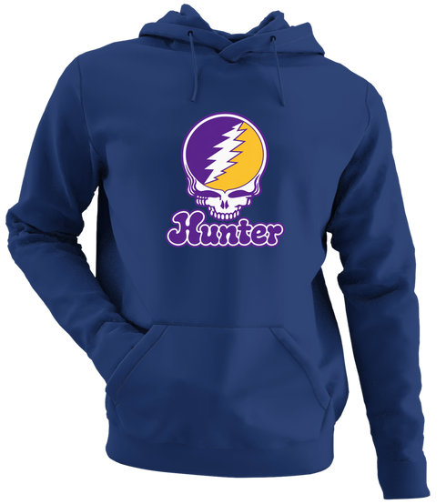 Hunter Stealie Premium Unisex Hoodie — Design: Hunter College — Navy