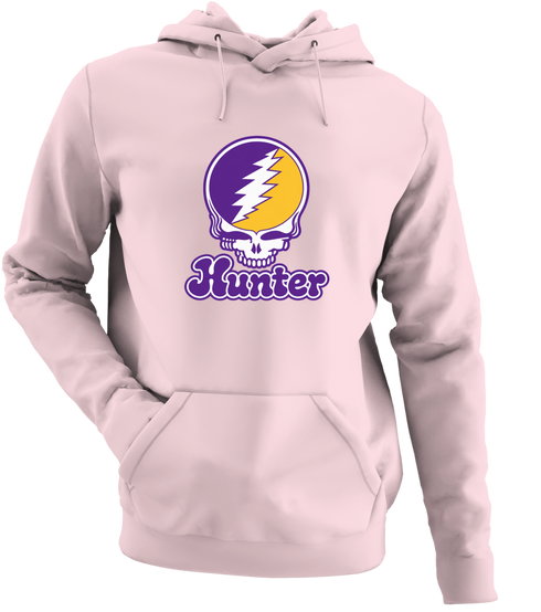 Hunter Stealie Premium Unisex Hoodie — Design: Hunter College — Light Pink