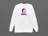 Hunter Stealie Premium Unisex Long-Sleeve — Design: Hunter College — White
