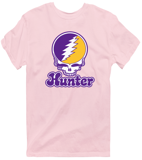 Hunter Stealie Premium Unisex T-Shirt — Design: Hunter College — Light Pink