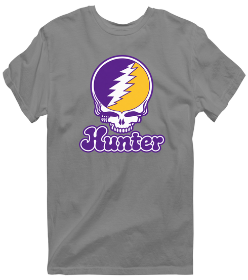 Hunter Stealie Premium Unisex T-Shirt — Design: Hunter College — Dark Heather