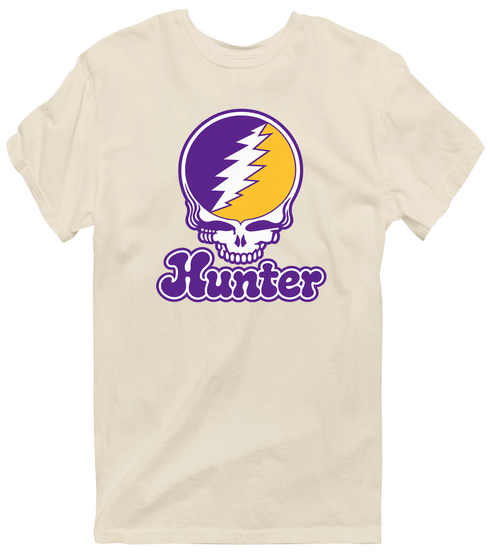 Hunter Stealie Premium Unisex T-Shirt — Design: Hunter College — Sand