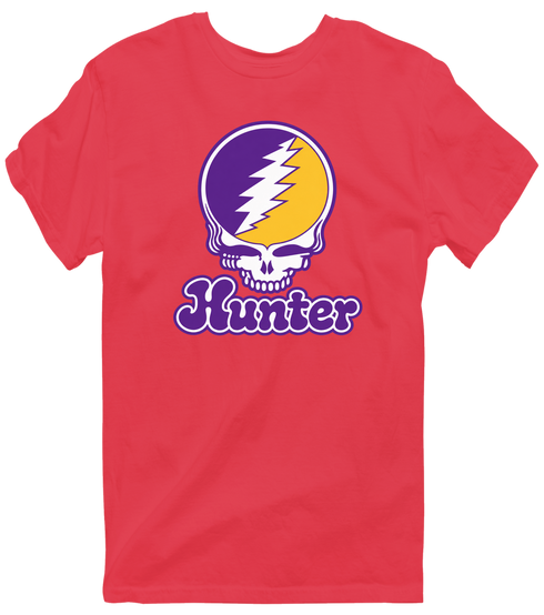 Hunter Stealie Premium Unisex T-Shirt — Design: Hunter College — Heather Red