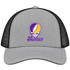 Hunter Stealie Premium Unisex Trucker Cap — Design: Hunter College — Heather Grey/Black