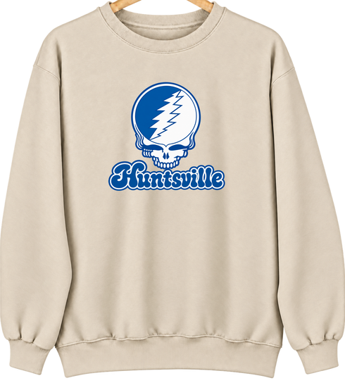 Huntsville Stealie Premium Unisex Crewneck — Design: Alabama in Huntsville University of — Sand