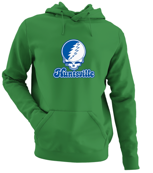 Huntsville Stealie Premium Unisex Hoodie — Design: Alabama in Huntsville University of — Irish Green