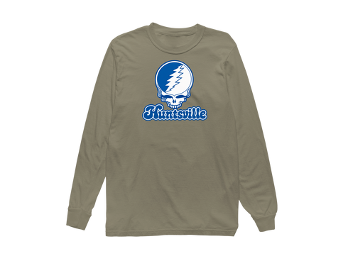 Huntsville Stealie Premium Unisex Long-Sleeve — Design: Alabama in Huntsville University of — Sandstone