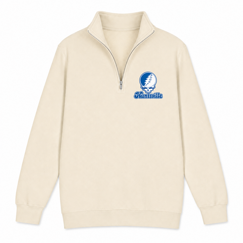 Huntsville Stealie Premium Unisex Quarter-Zip — Design: Alabama in Huntsville University of — Sand