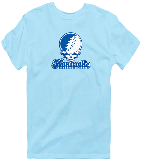 Huntsville Stealie Premium Unisex T-Shirt — Design: Alabama in Huntsville University of — Light Blue
