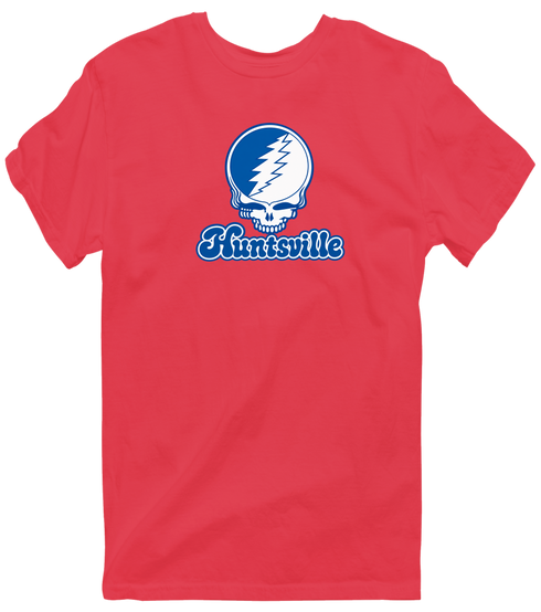 Huntsville Stealie Premium Unisex T-Shirt — Design: Alabama in Huntsville University of — Heather Red