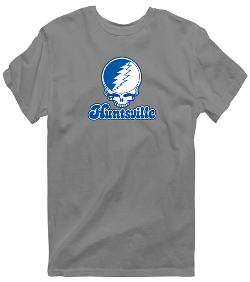 Huntsville Stealie Premium Unisex T-Shirt — Design: Alabama in Huntsville University of — Dark Heather