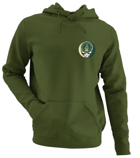 Babson College - Premium Grateful Dead Left Chest Hoodie - Military Green