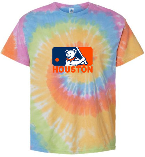 Huston Astros MLBLogo Stealie Tie-Dye T-Shirt