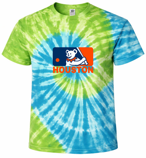 Huston Astros MLBLogo Stealie Tie-Dye T-Shirt