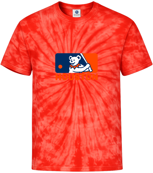 Huston Astros MLBLogo Stealie Tie-Dye T-Shirt