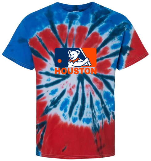 Huston Astros MLBLogo Stealie Tie-Dye T-Shirt