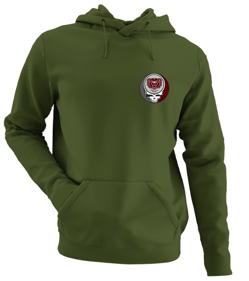 Missouri State University - Premium Grateful Dead Left Chest Hoodie - Military Green