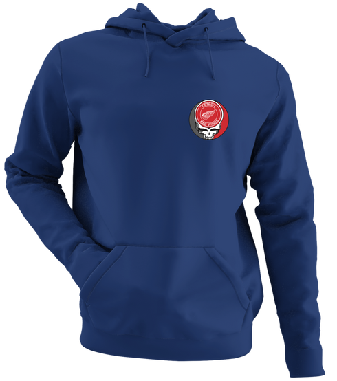 Detroit Red Wings - Premium Grateful Dead Left Chest Hoodie - Navy
