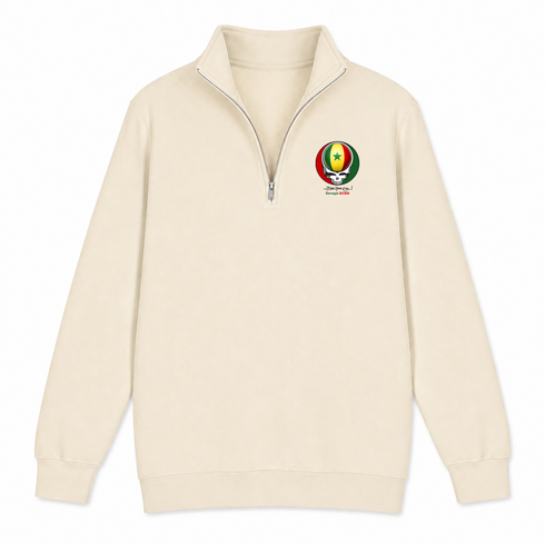 Senegal FIFA World Cup - Premium Grateful Dead Quarter-Zip Pullover - Sand - 2