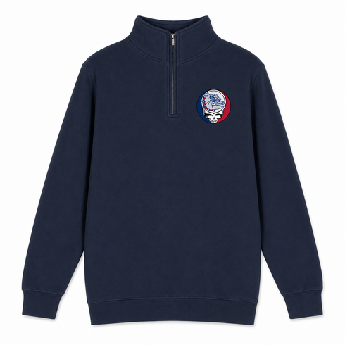 Gonzaga University - Premium Grateful Dead Quarter-Zip Pullover - Navy - 3