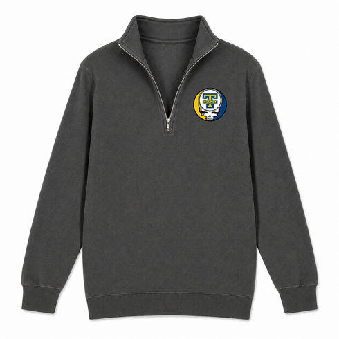Trinity Hockey - Premium Grateful Dead Quarter-Zip Pullover - Charcoal - 6