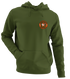 Cincinnati Football Dancing Bear - Premium Grateful Dead Left Chest Hoodie - Military Green