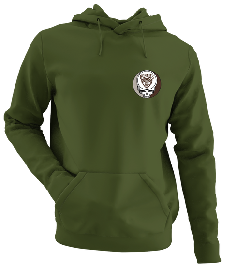 St Bonaventure - Premium Grateful Dead Left Chest Hoodie - Military Green - 7