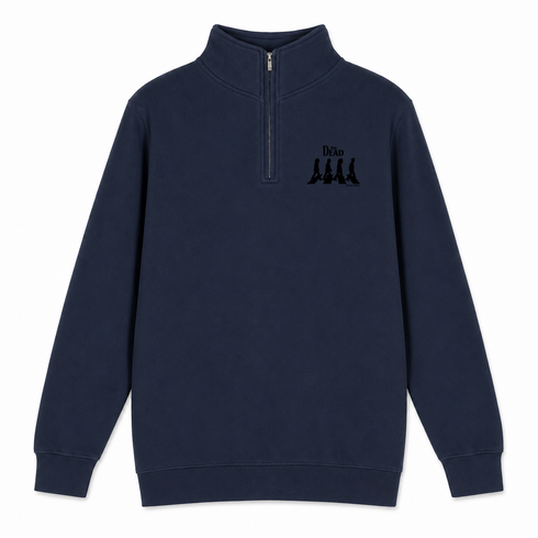 Jerry Road - Life is dead.® - Premium Grateful Dead Quarter-Zip Pullover - Navy - 3