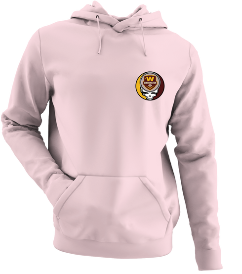 Washington Football - Premium Grateful Dead Left Chest Hoodie - Light Pink - 4