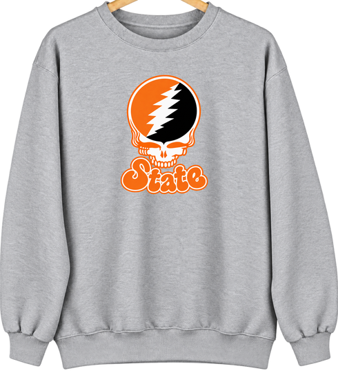 Idaho Stealie Premium Unisex Crewneck — Design: Idaho State University — Sport Grey