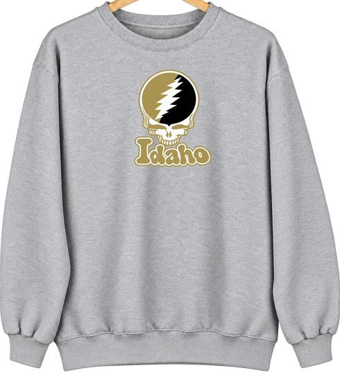 Idaho Stealie Premium Unisex Crewneck — Design: Idaho University of — Sport Grey
