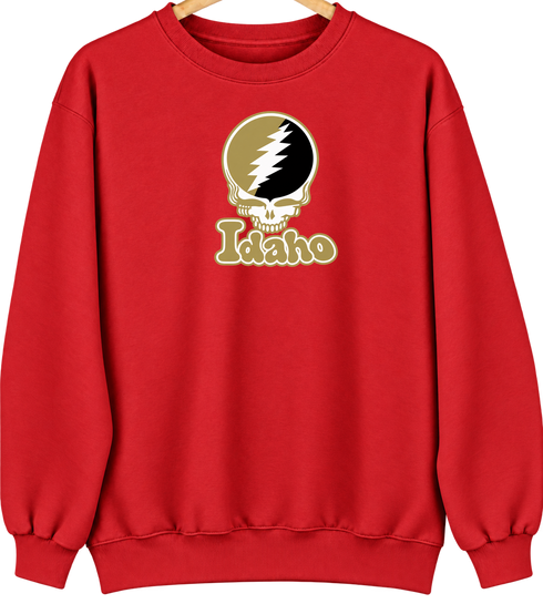 Idaho Stealie Premium Unisex Crewneck — Design: Idaho University of — Red