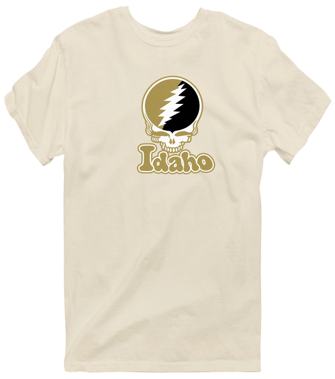 Idaho Stealie Premium Unisex T-Shirt — Design: Idaho University of — Sand