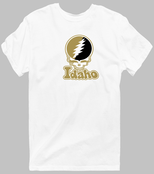 Idaho Stealie Premium Unisex T-Shirt — Design: Idaho University of — White
