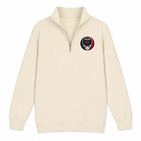 Albany Collegy of Pharmacy - Premium Grateful Dead Quarter-Zip Pullover - Sand - 2
