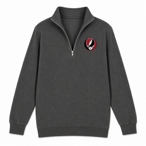 Carnegie Melon University - Premium Grateful Dead Quarter-Zip Pullover - Charcoal - 6