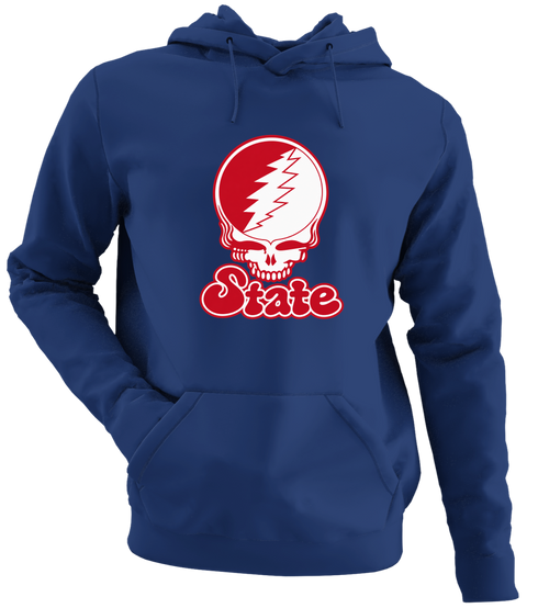 Illinois Stealie Premium Unisex Hoodie — Design: Illinois State University — Navy