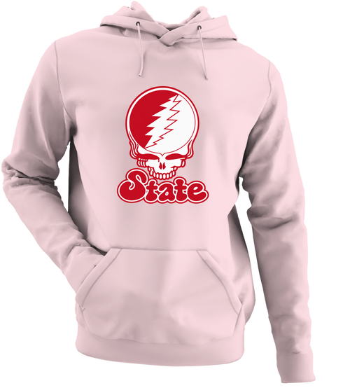 Illinois Stealie Premium Unisex Hoodie — Design: Illinois State University — Light Pink