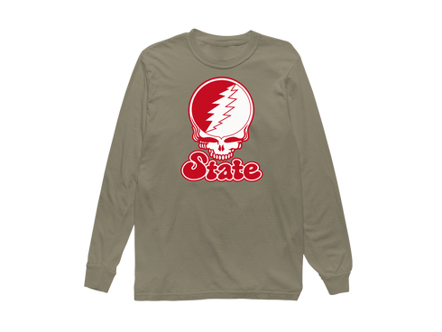 Illinois Stealie Premium Unisex Long-Sleeve — Design: Illinois State University — Sandstone