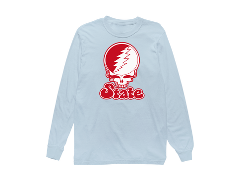 Illinois Stealie Premium Unisex Long-Sleeve — Design: Illinois State University — Chambray