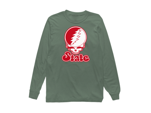 Illinois Stealie Premium Unisex Long-Sleeve — Design: Illinois State University — Light Green