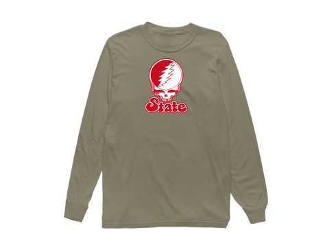 Illinois Stealie Premium Unisex Long-Sleeve — Design: Illinois State University — Sandstone