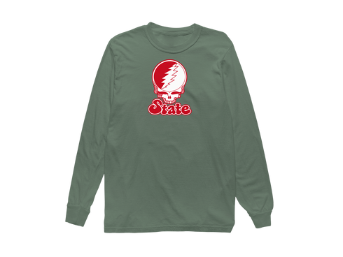Illinois Stealie Premium Unisex Long-Sleeve — Design: Illinois State University — Light Green