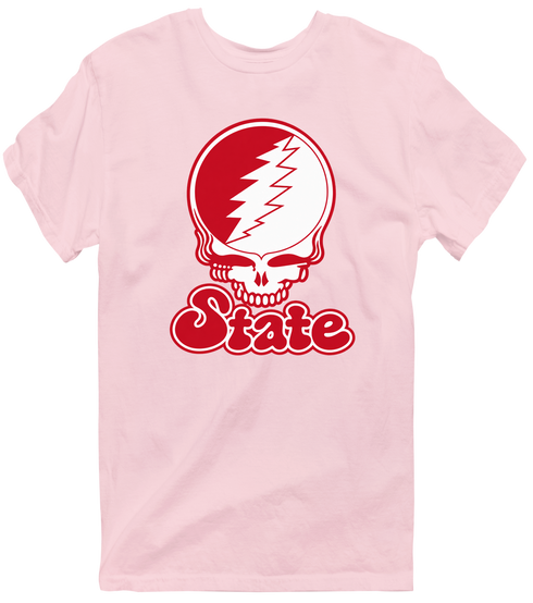 Illinois Stealie Premium Unisex T-Shirt — Design: Illinois State University — Light Pink
