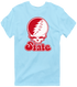 Illinois Stealie Premium Unisex T-Shirt — Design: Illinois State University — Light Blue
