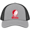 Illinois Stealie Premium Unisex Trucker Cap — Design: Illinois State University — Heather Grey/Black