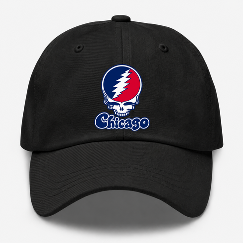 Illinois Stealie Premium Unisex Dad Hat — Design: Illinois University of Chicago — Black