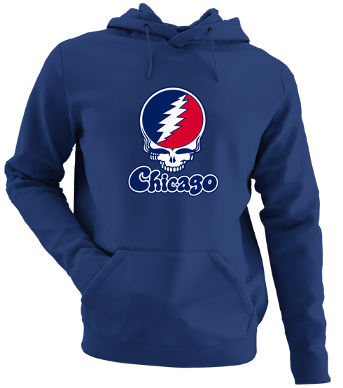 Illinois Stealie Premium Unisex Hoodie — Design: Illinois University of Chicago — Navy