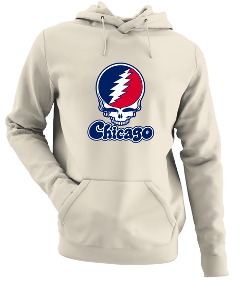Illinois Stealie Premium Unisex Hoodie — Design: Illinois University of Chicago — Sand